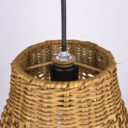 Bamboo hand made hollow long basket pendant light-labpiecesign
