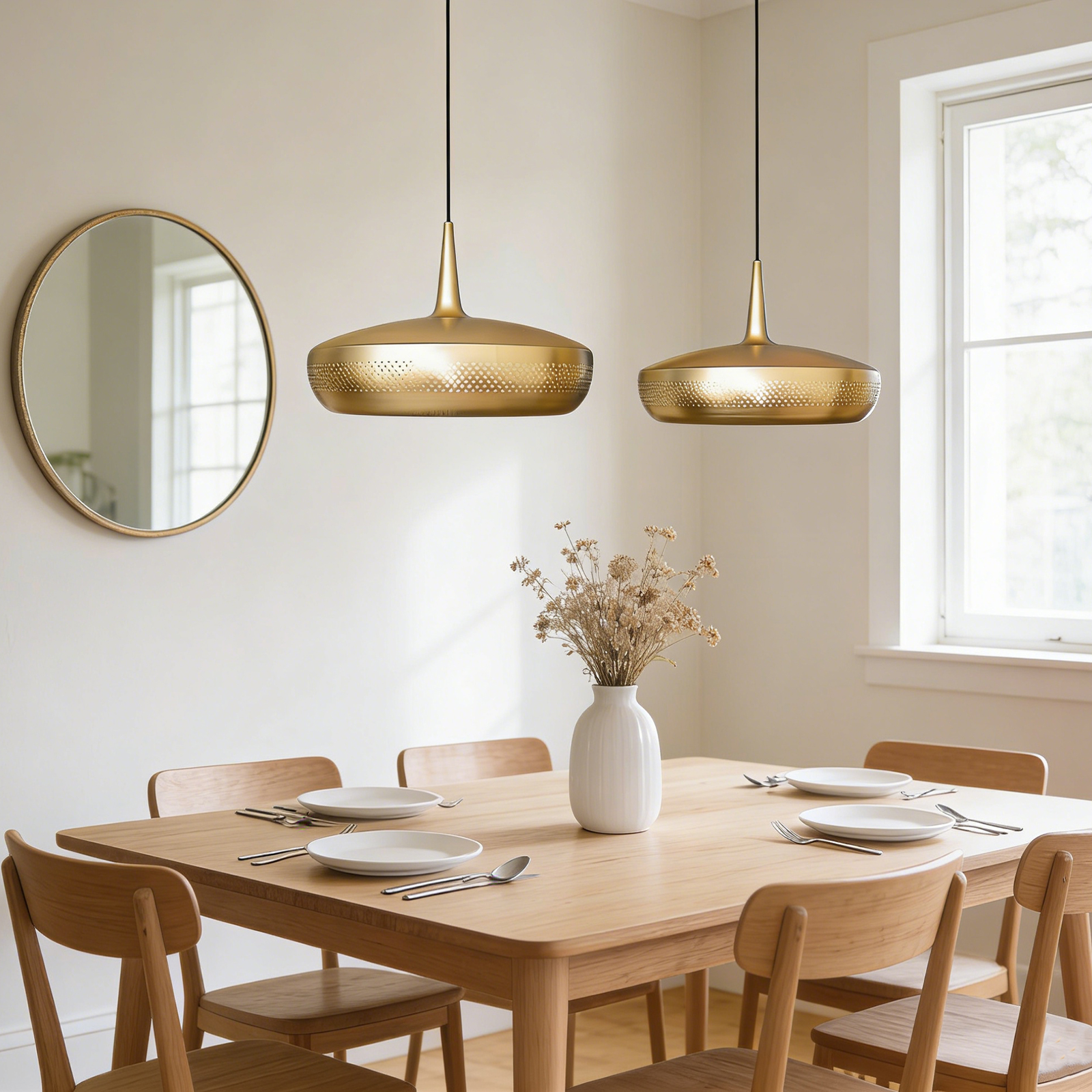 Nordic Minimalist Metal Pendant Light for Bedroom