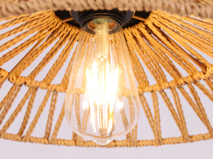 Retro Hemp Rope Pendant Lamp for Kitchen Island