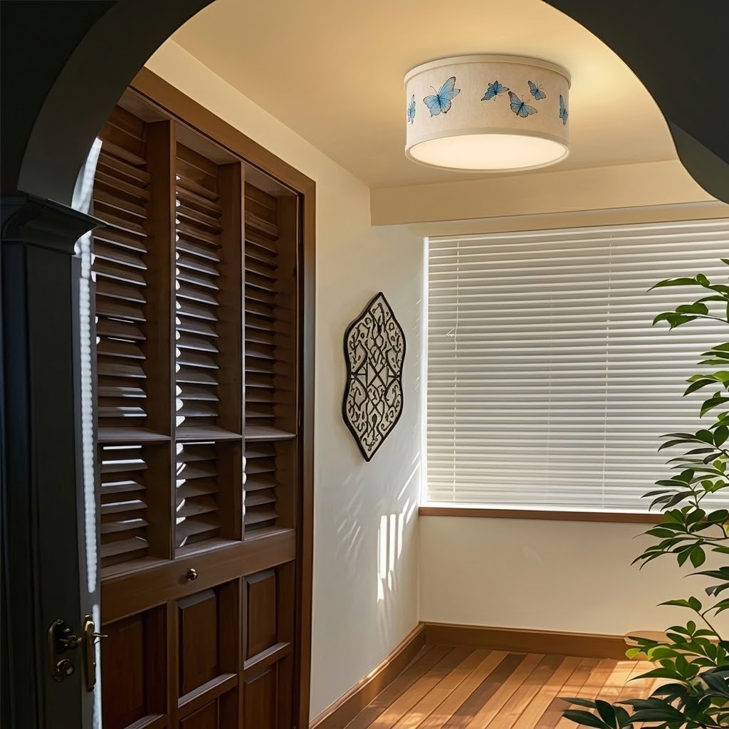 Contemporary Butterfly Fabric Light for Bedroom