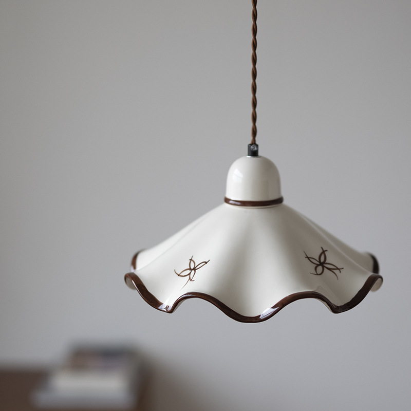 Antique hand-painted Ceramic Pendant Lamp for Bedside