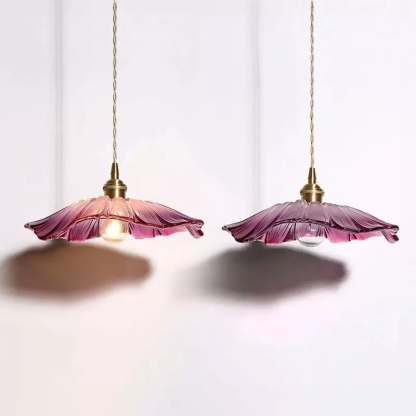 Callista Retro Lotus Creative Glass Pendant Light