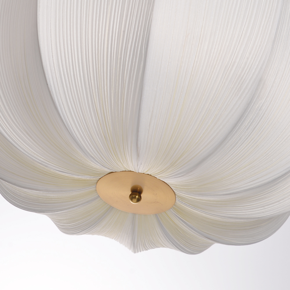 French-style Fabric Pendant Light,Elegant Minimalist Lighting for Living Room and Dining Room