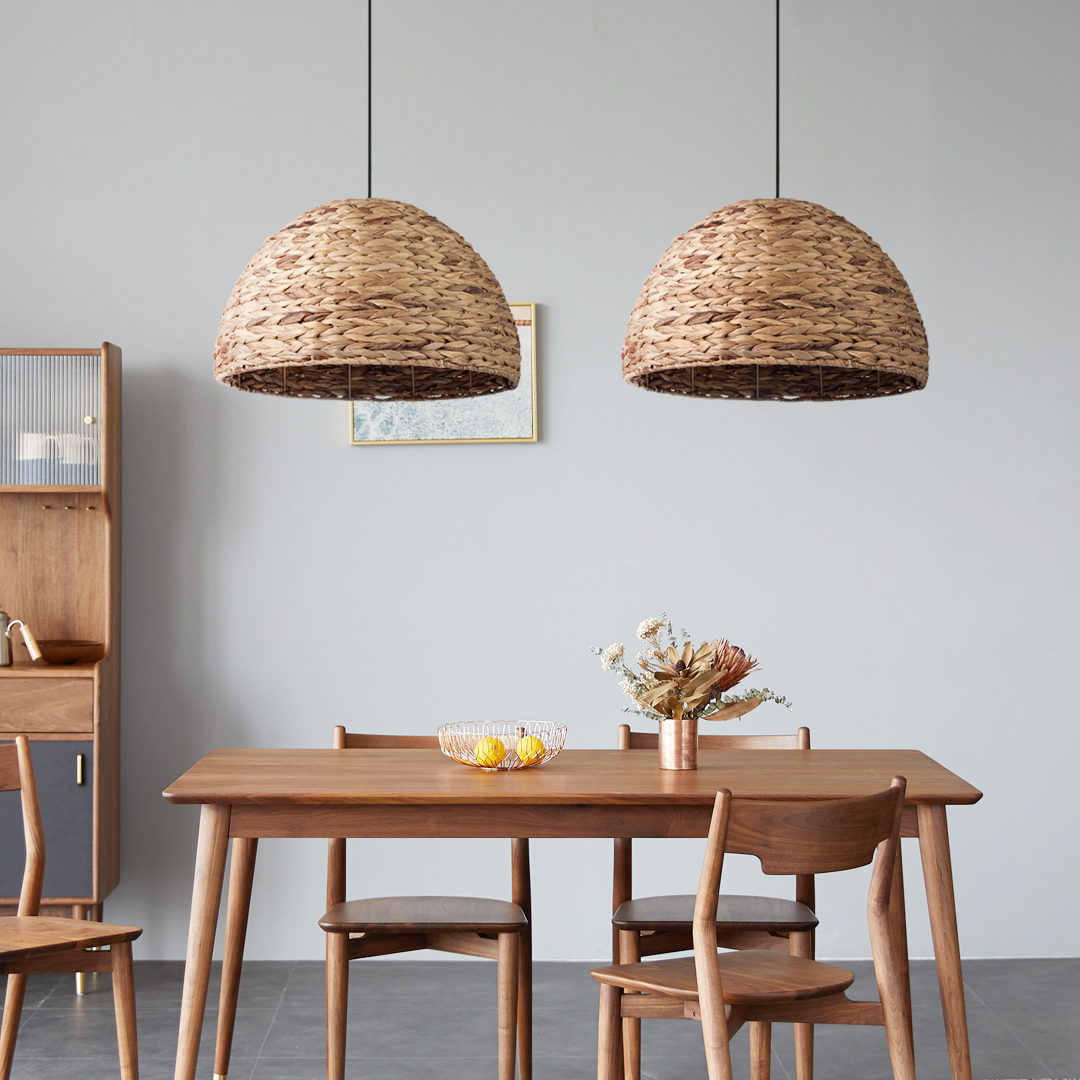 Natural Bowl Farmhouse Coastal Pendant Light-labpiecesign