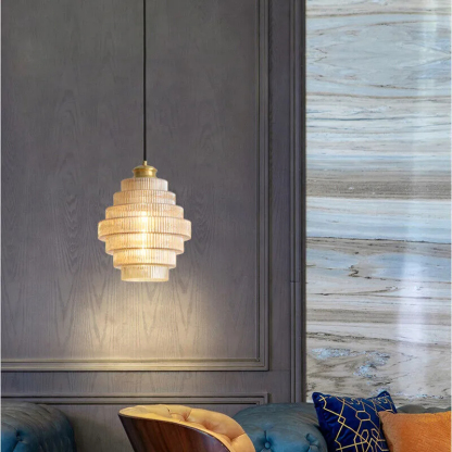 Antique Brass Bottle Shade Pendant Light-labpiecesign