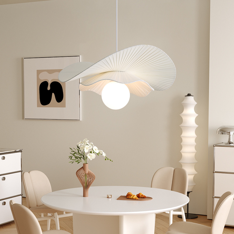 French Nordic Style Fabric Pendant Light for Living Room and Bedroom