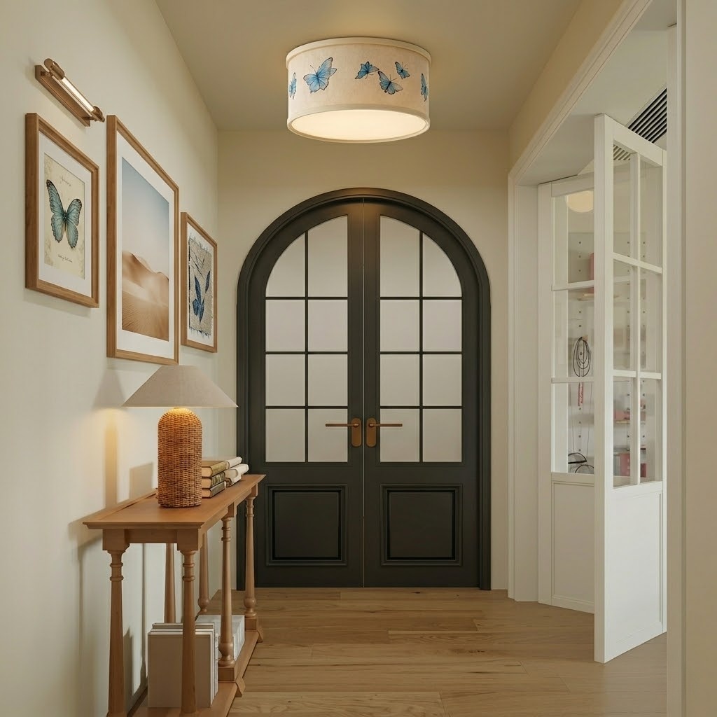 Contemporary Butterfly Fabric Light for Bedroom