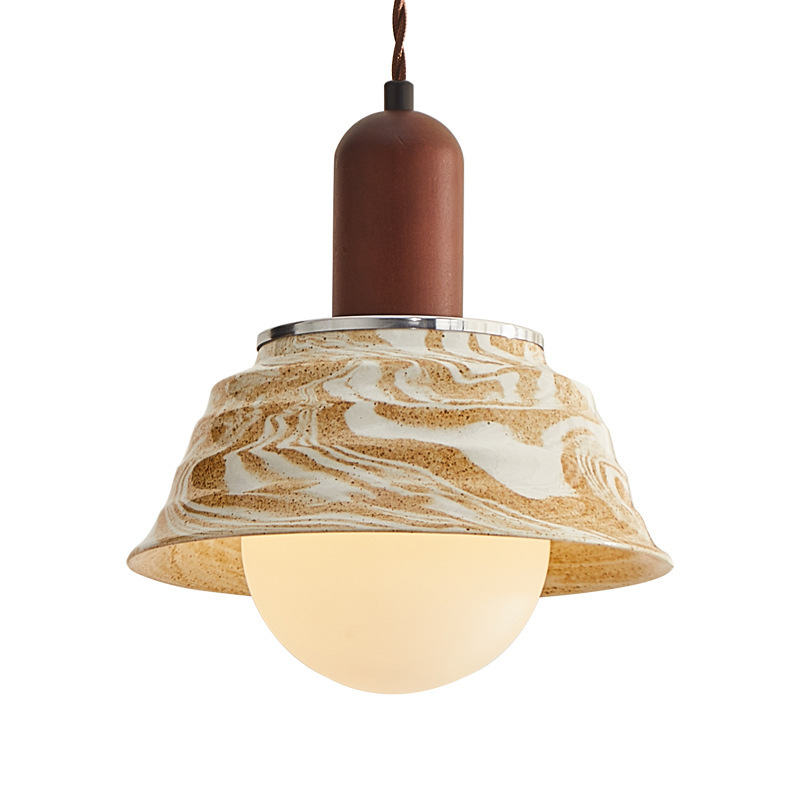 Retro Ceramic Pendant Lamp for Bedside