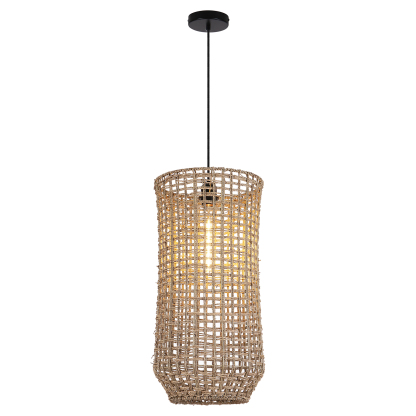 Retro Handmade Rattan Pendant Light for Kitchen Island