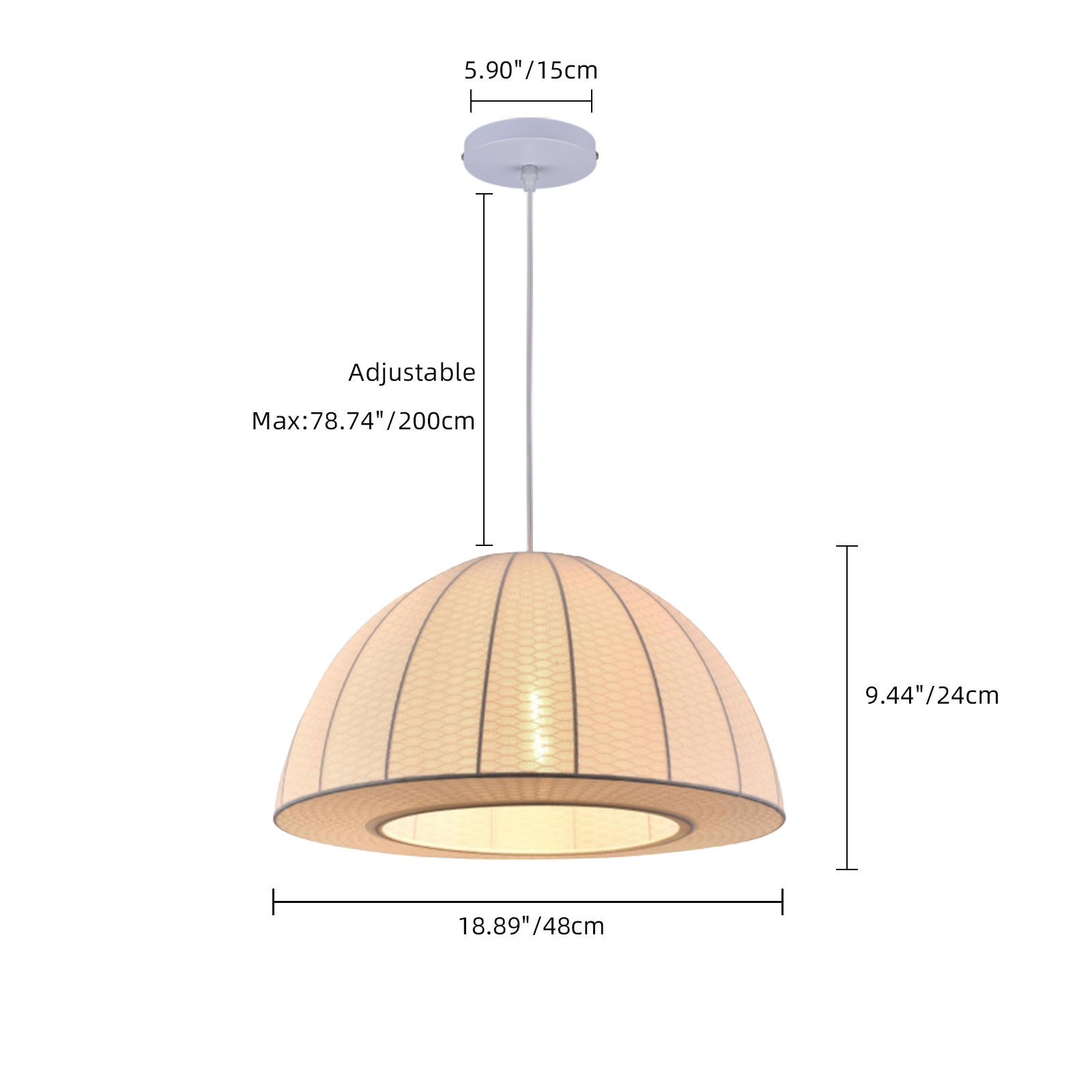 Silk bubble chandelier wabi-sabi style medieval restaurant French pendant light