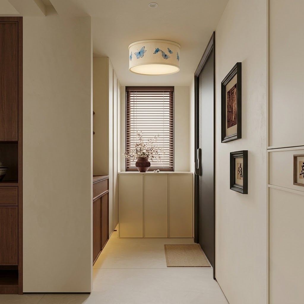 Contemporary Butterfly Fabric Light for Bedroom