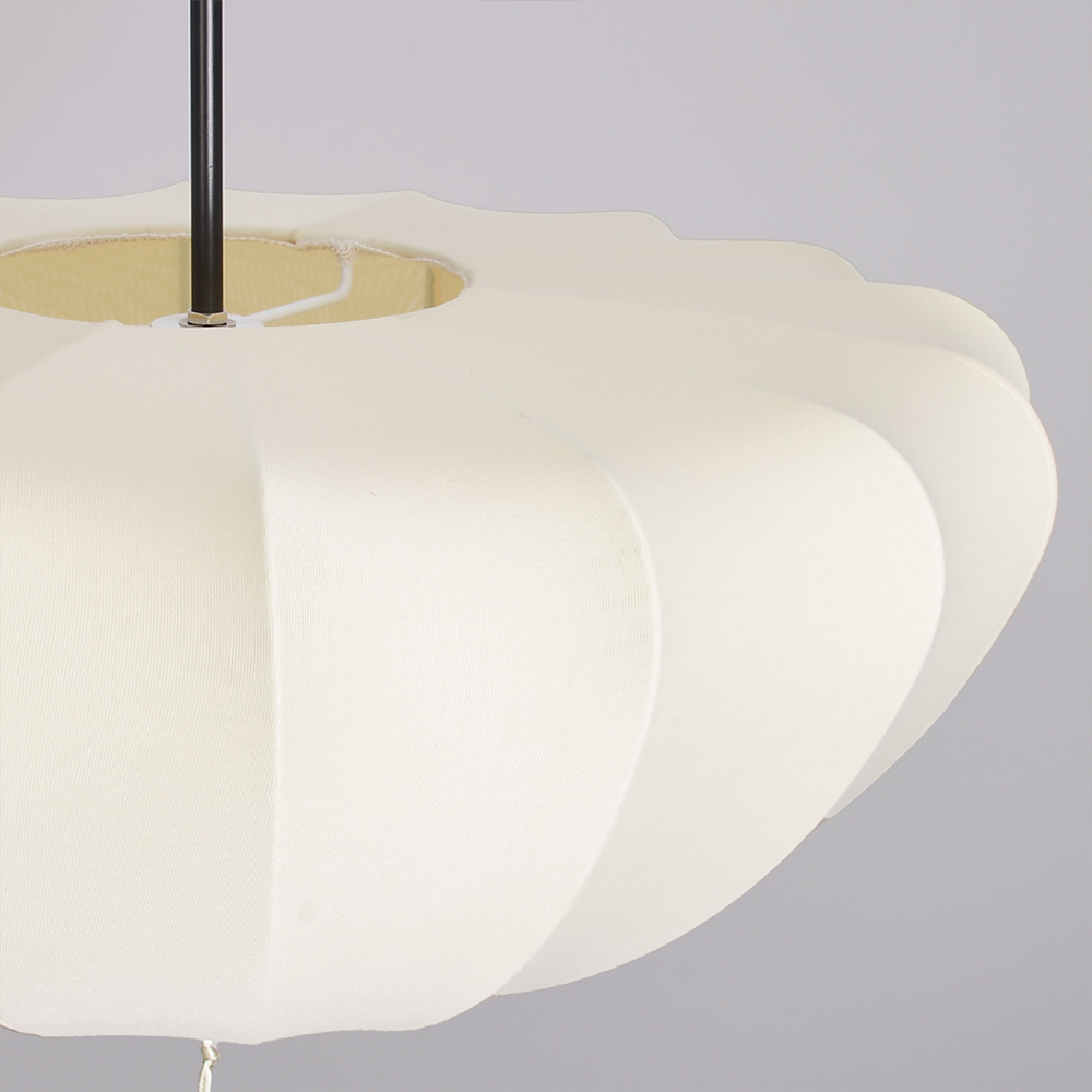 Cream Fabric Pendant Light, Wabi Sabi Pendant Lamp Living Room Bedroom