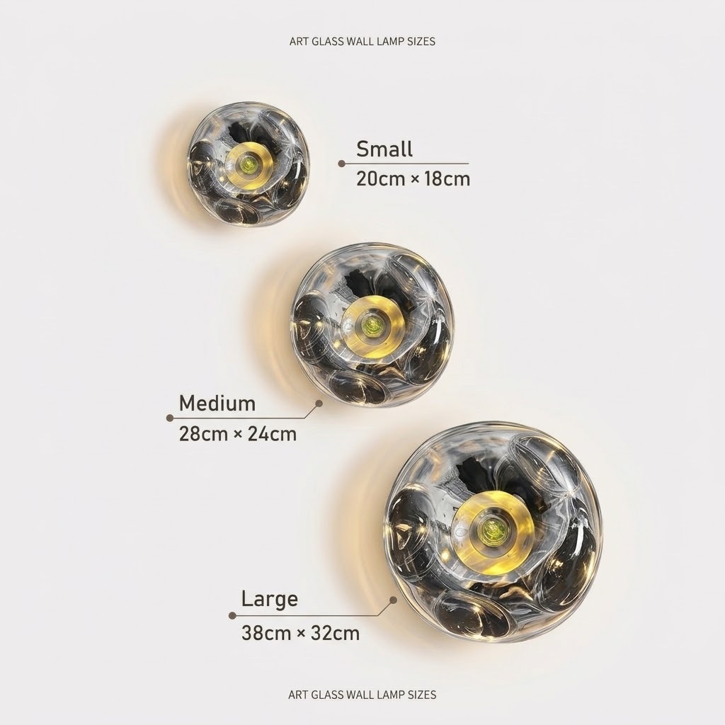 Sculptural Glass Wall Sconce – Modern Globe Lighting for Hallways & Living Rooms