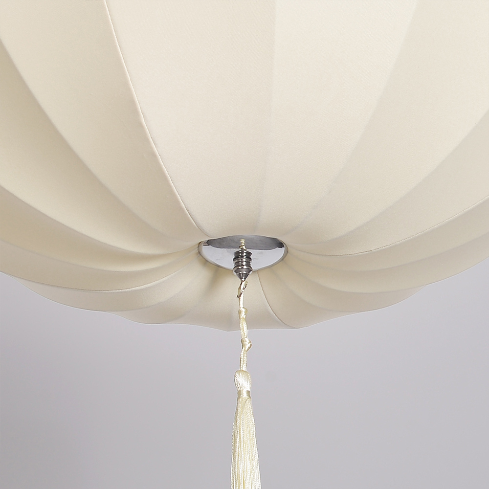 Cream Fabric Pendant Light, Wabi Sabi Pendant Lamp Living Room Bedroom