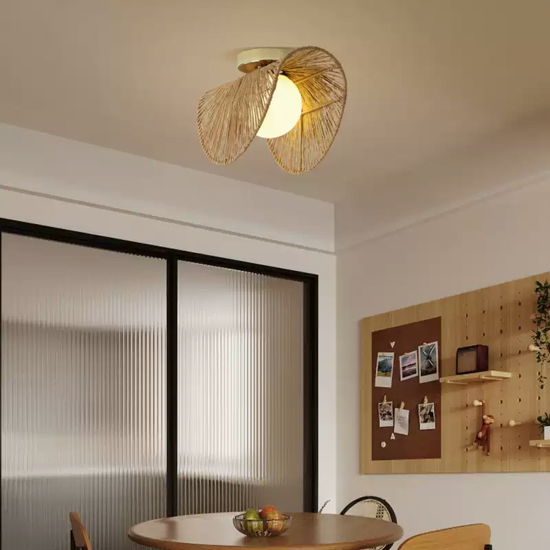 Wabi-sabi Style Hemp Rope Creative Ceiling Light
