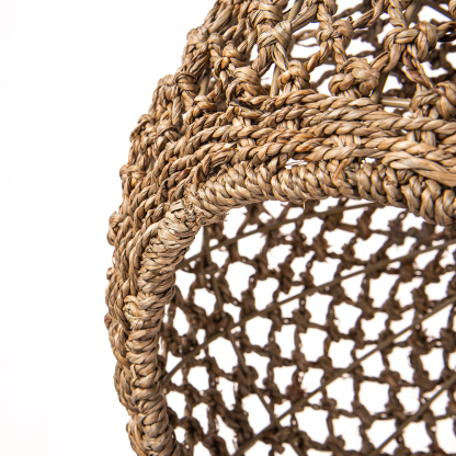 Boho style hollow braided pendant light-labpiecesign