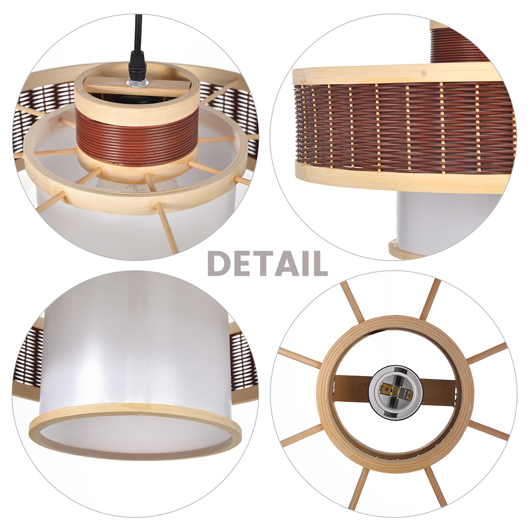 Red woven double layer pendant light-labpiecesign