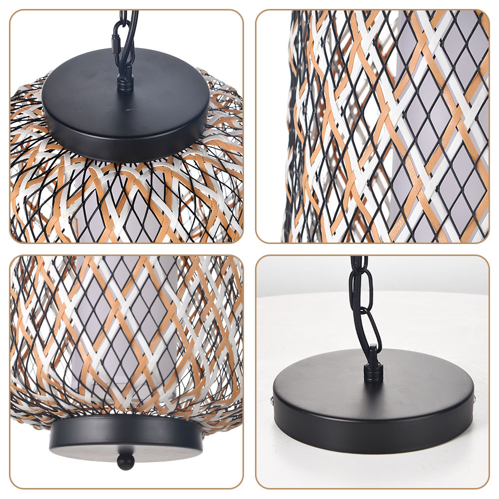 Black and white lantern modern pendant light-labpiecesign