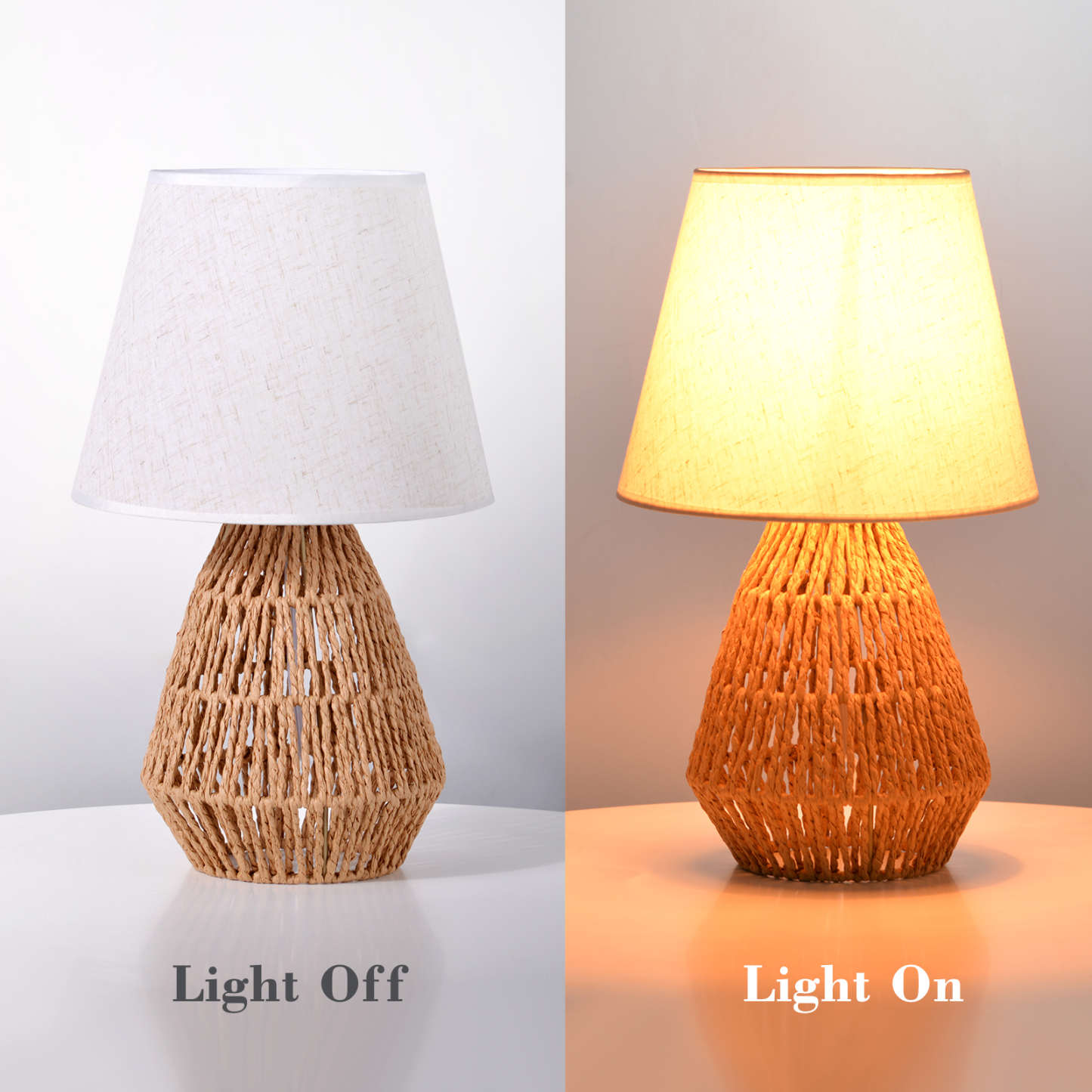 Modern style Hemp rope fabric table lamp