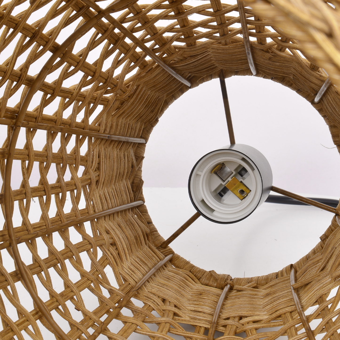 Bamboo hand made hollow long basket pendant light-labpiecesign