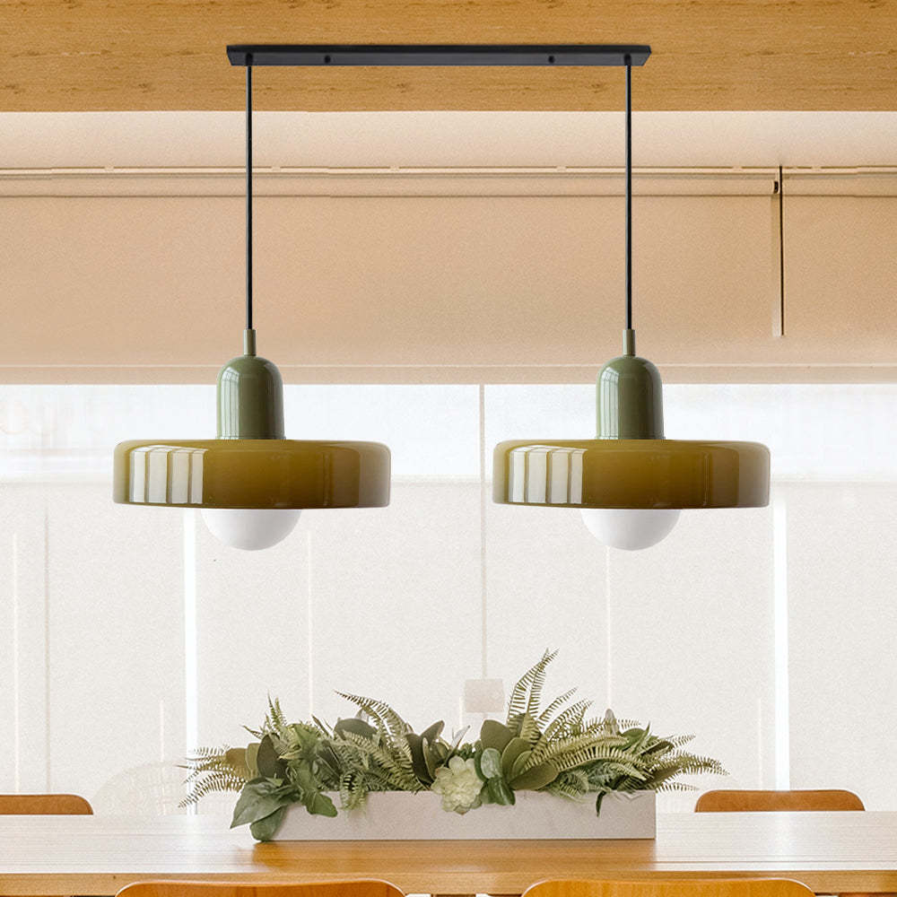 2 Heads Modern Bauhaus Glass Pendant Light-labpiecesign