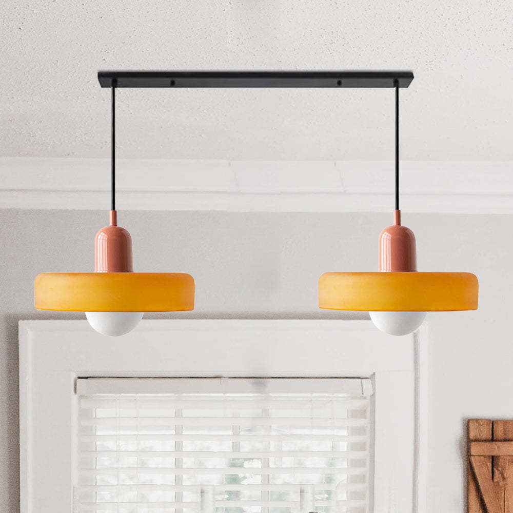 2 Heads Modern Bauhaus Glass Pendant Light-labpiecesign