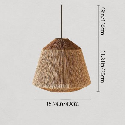 Wabi-sabi Japanese style hemp rope woven pendant light