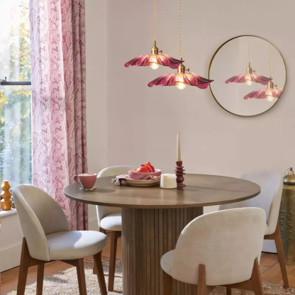 Callista Retro Lotus Creative Glass Pendant Light