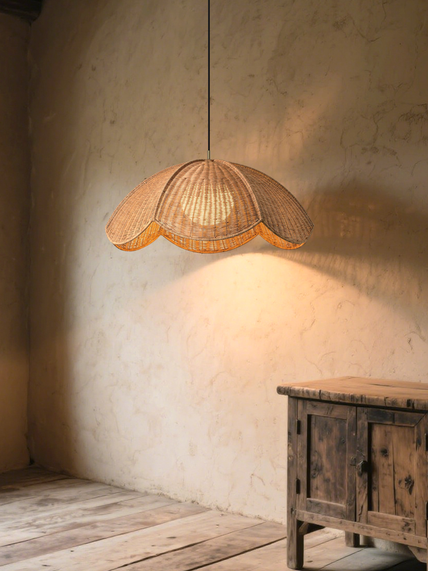Japanese Wabi-Sabi Style Retro Pendant Light for Dining Room Bedroom Living Room