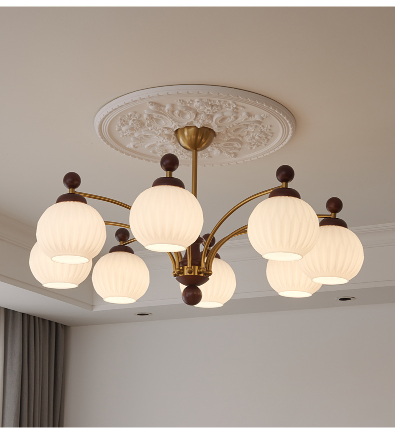 Creative French Living Room Chandelier Full Spectrum Dining Room Light Vintage Bedroom Lamp