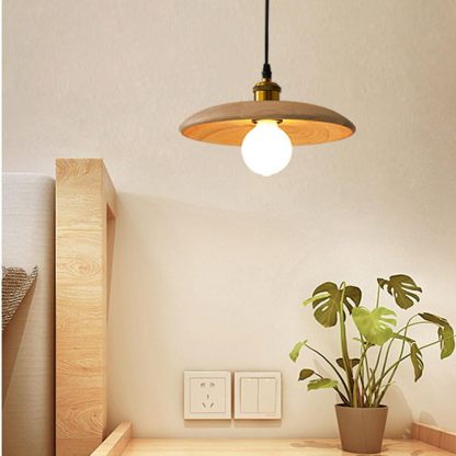 Retro Solid Wood Pendant Light-labpiecesign