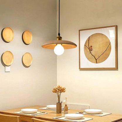 Retro Solid Wood Pendant Light-labpiecesign