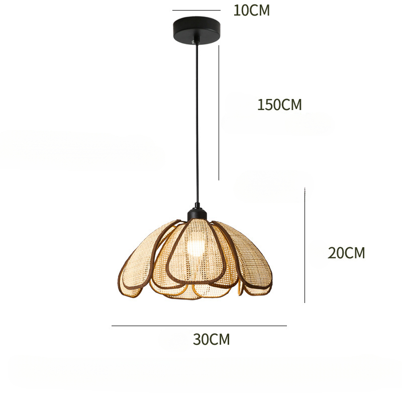 Creative Rattan Petal Pendant Lamp