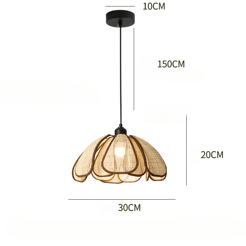 Creative Rattan Petal Pendant Lamp