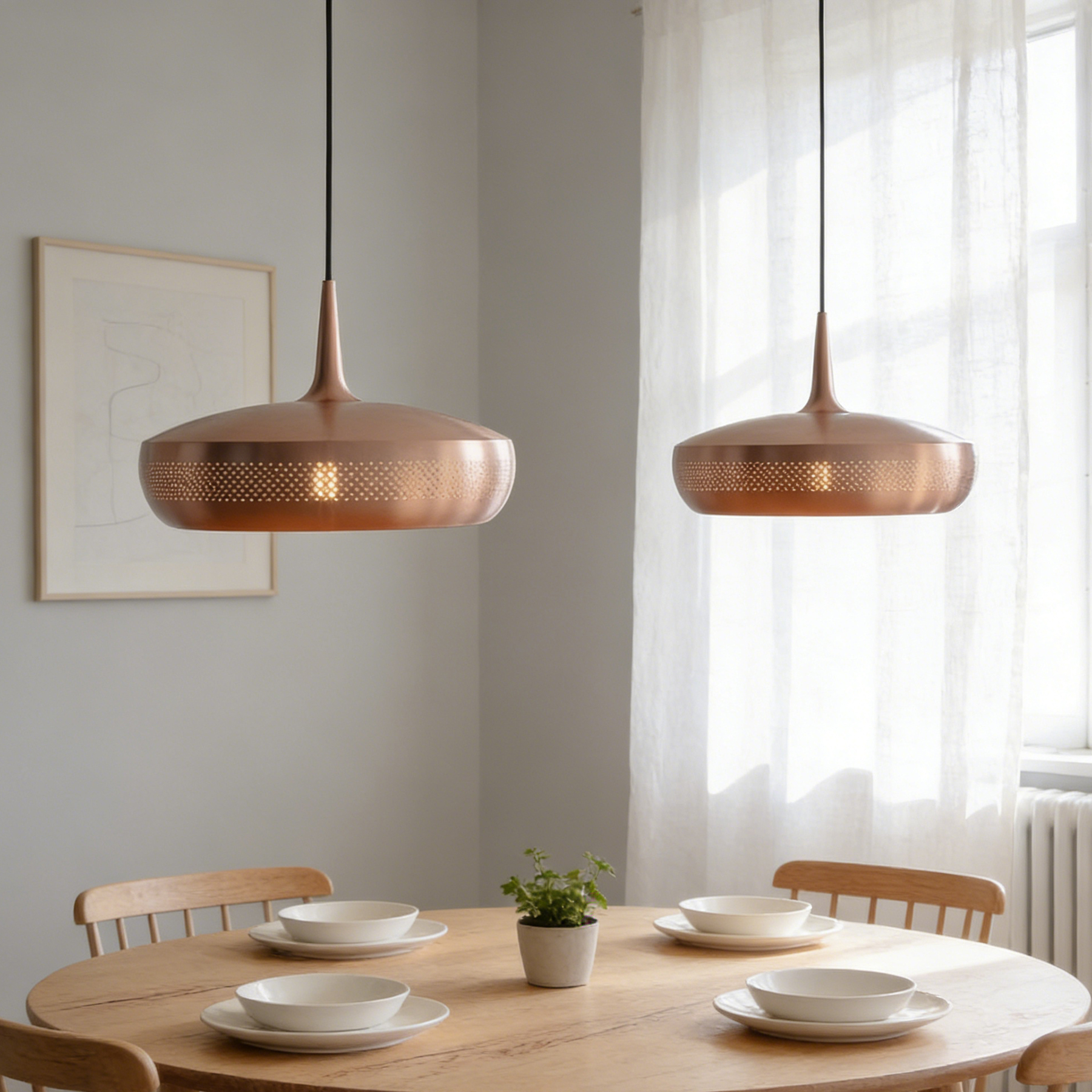 Nordic Minimalist Metal Pendant Light for Bedroom
