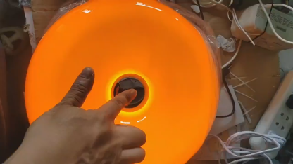 Medieval style donut wall lamp Touch control Orange Bauhaus bedside lamp