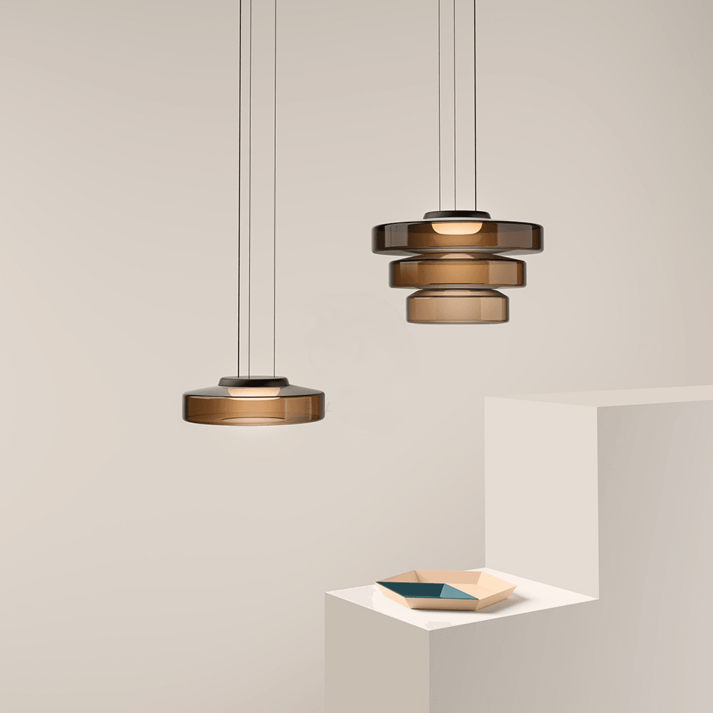 Nordic Creative Clear Tinted Glass Pendant Lighting