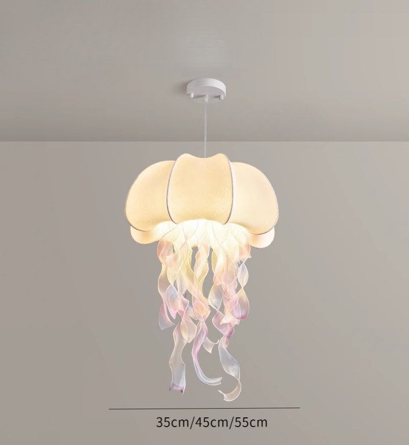 Dreamy Jellyfish Silk Creative Pendant Light