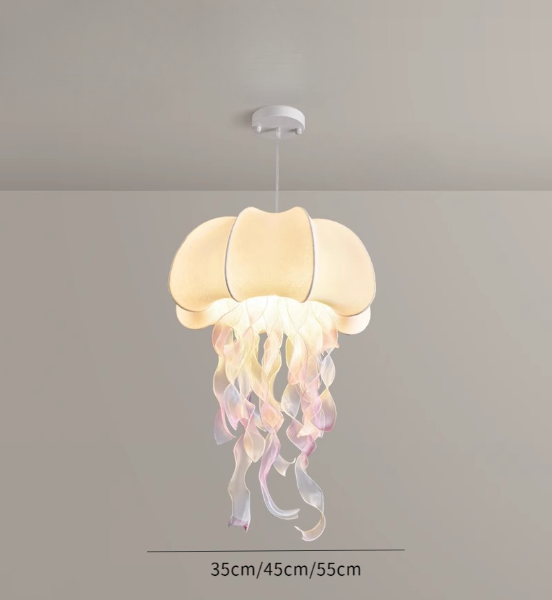 Dreamy Jellyfish Silk Creative Pendant Light