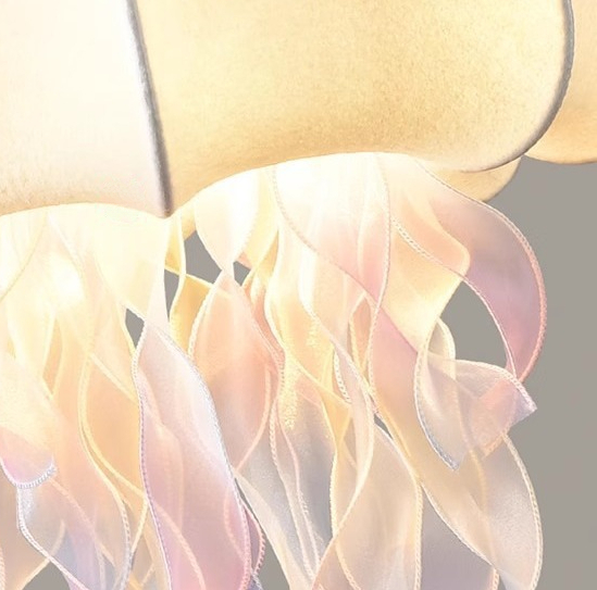Dreamy Jellyfish Silk Creative Pendant Light