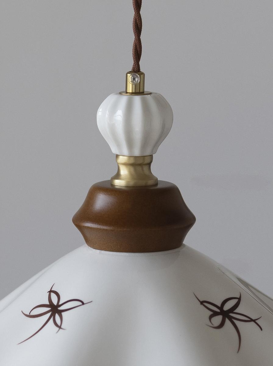 Vintage Hand-painted Ceramic Pendant Lamp