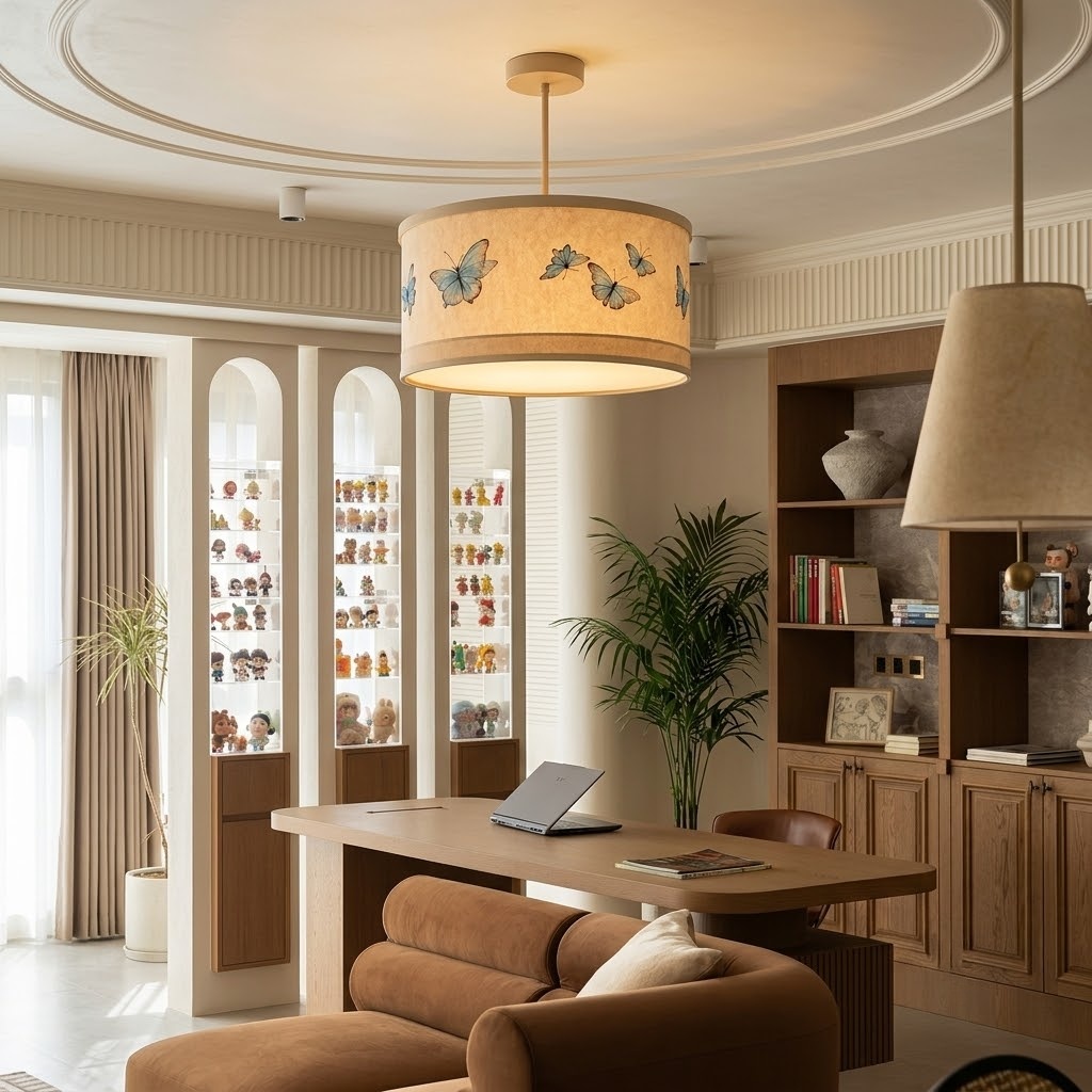 Contemporary Butterfly Fabric Light for Bedroom