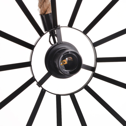 Retro Industrial Style Retro Iron Hemp Rope Pendant Light-labpiecesign