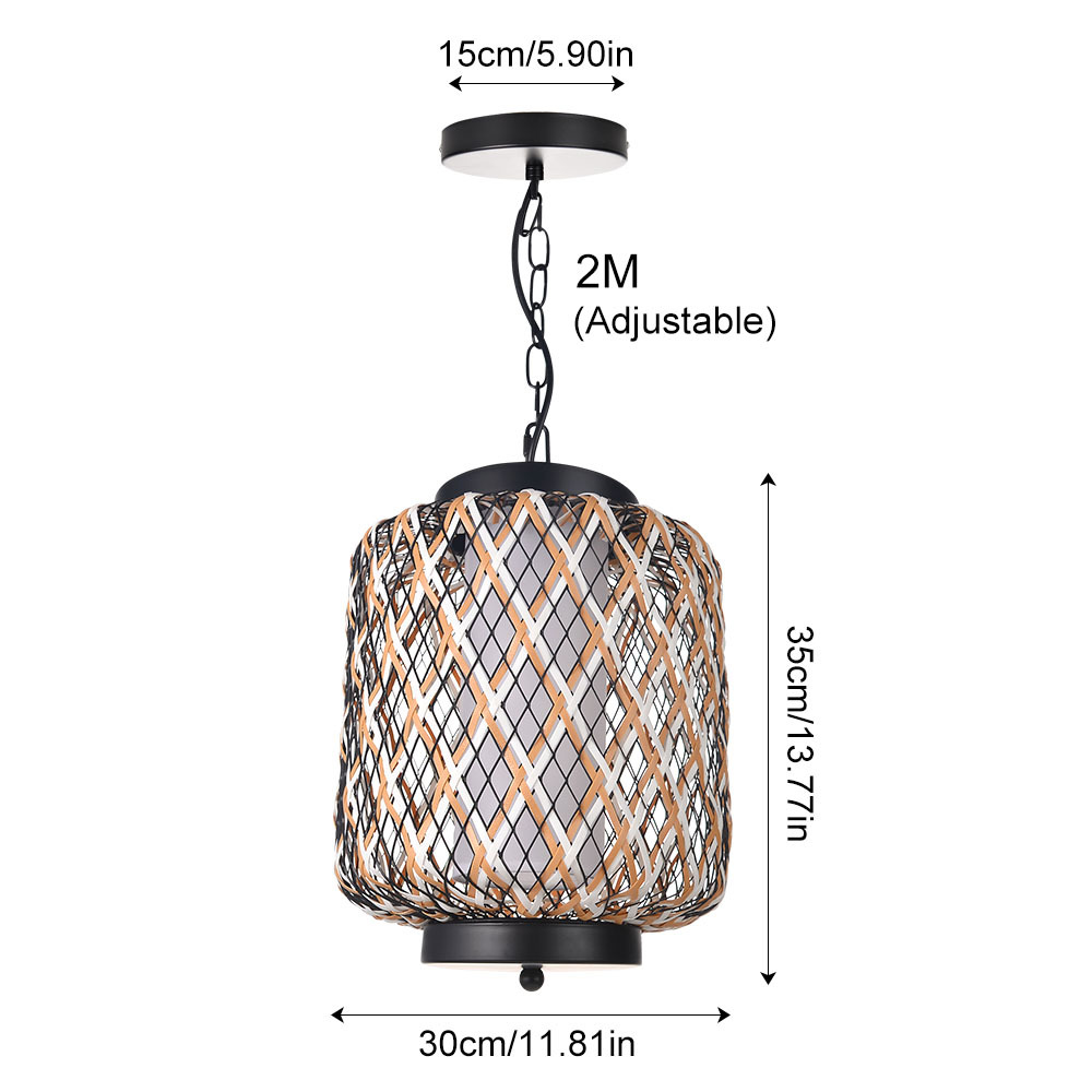 Black and white lantern modern pendant light-labpiecesign