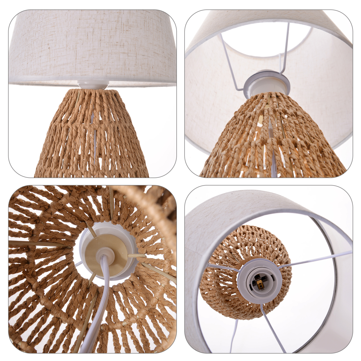 Modern style Hemp rope fabric table lamp