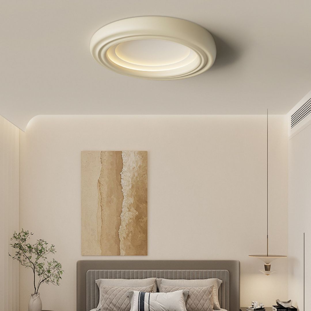Full spectrum cream stylei eye protection modern simple LED smart ceiling light-labpiecesign