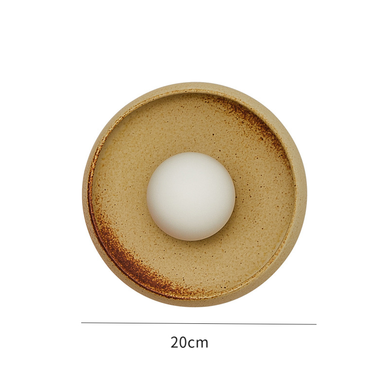 Vintage Ceramic Wall Lamp for Bedroom Headboard and Hallway Lighting