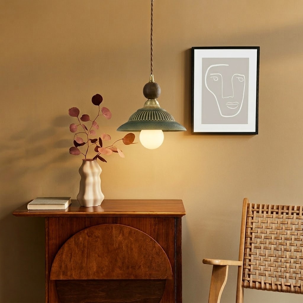 Vintage Ceramic Pendant Light for Kitchen Islands & Dining Rooms