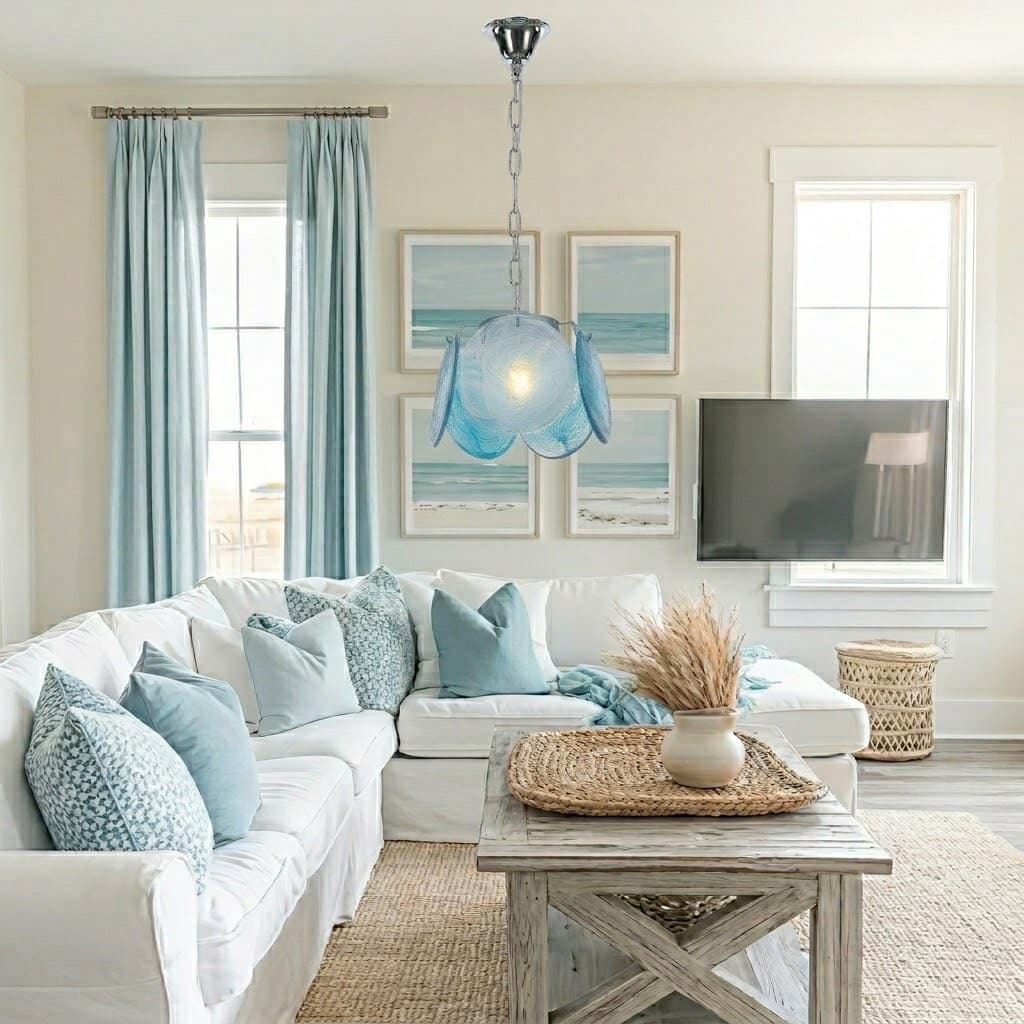 Modern Art Glass Disc Pendant Light for Bedroom Hallway Entryway