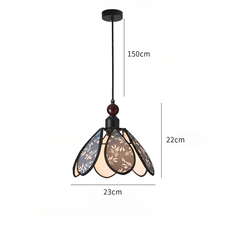 Fabric Printed Pendant Light for Bedroom